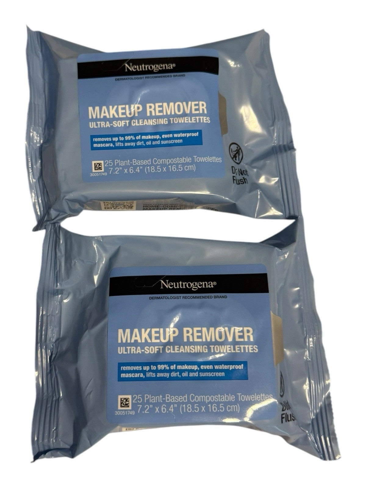 Neutrogena Day & Night Facial Cleansing Wipes - Makeup Remover, 3 Packs of 25