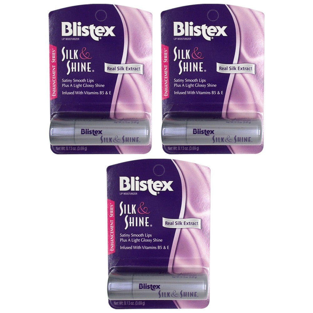 3 Pack Lip Moisturizer with Silk & Shine - Nourishing Lip Gloss