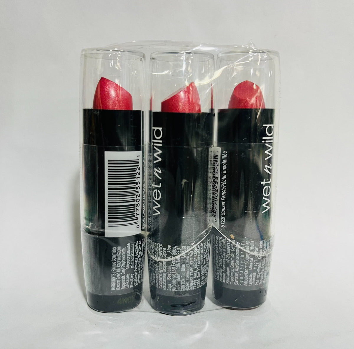 Vegan Hydrating Lipstick Set - Sunset Peach, Silk Finish, 3 Pack