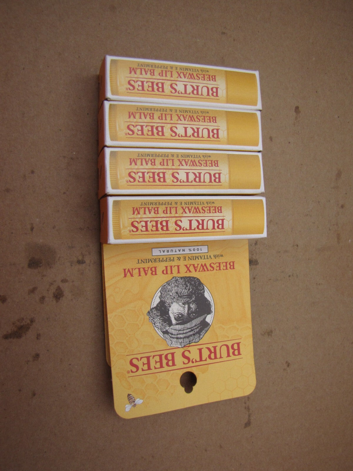 Lip Balm Set - Burt's Bees Beeswax with Vitamin E & Peppermint, Pack of 4
