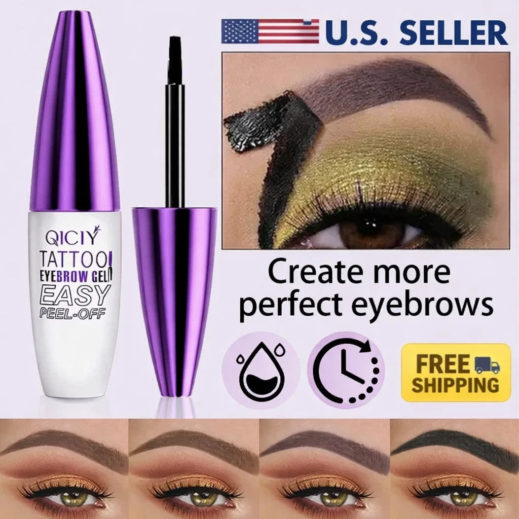 Waterproof Semi-Permanent Eyebrow Tint Gel - Long-Lasting Peel-Off Brow Color