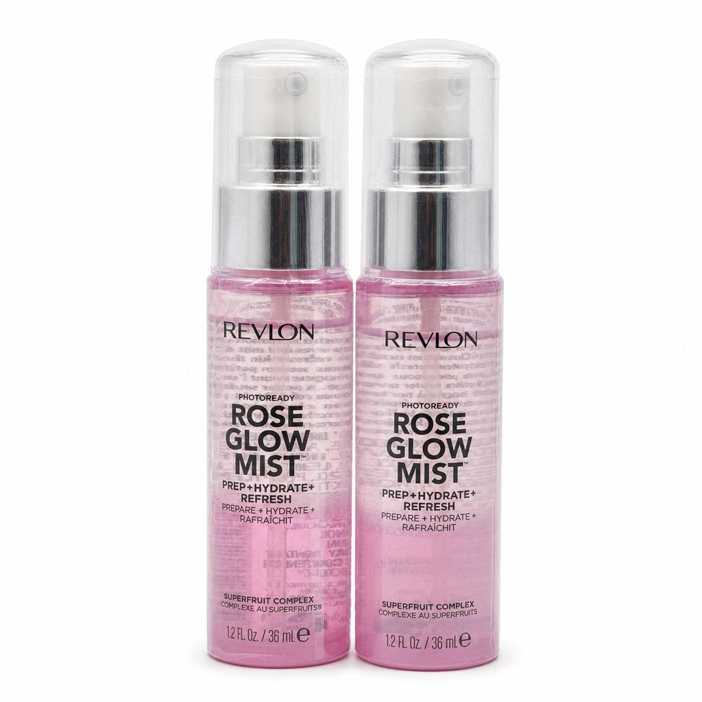 Revlon PhotoReady Rose Glow Face Primer Spray - Hydrating Makeup Base 2 Pack