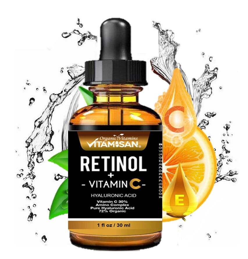 Vitamin C Serum 30% with Retinol & Hyaluronic Acid - Anti-Aging Face & Neck Serum