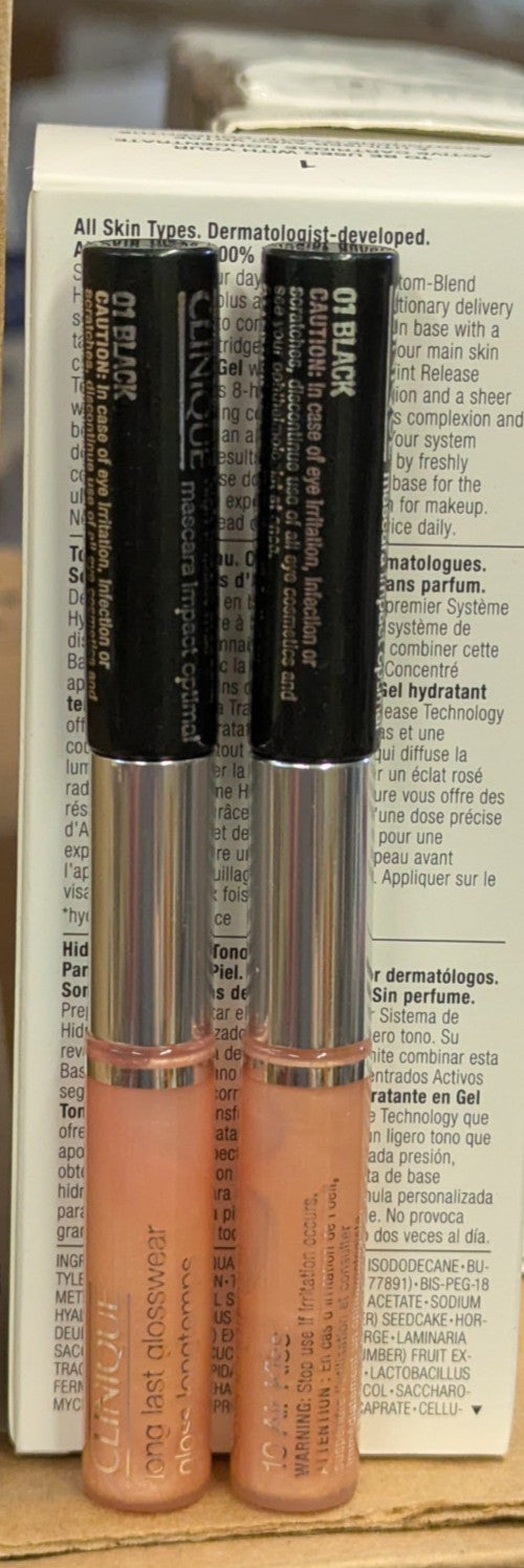 Clinique Lip Gloss & Mascara Duo - Long Last Glosswear 10 Air Kiss & High Impact