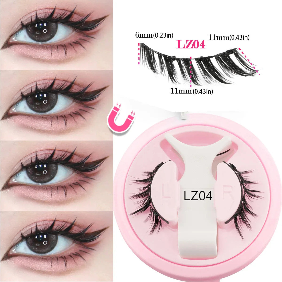 Magnetic 3D Mink Eyelash Kit - Reusable False Lash Set for Natural Look