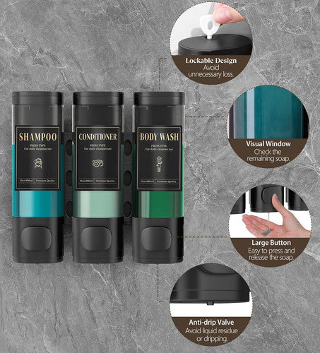 Luxspire Shampoo and Conditioner Dispenser, Shower Soap Dispenser