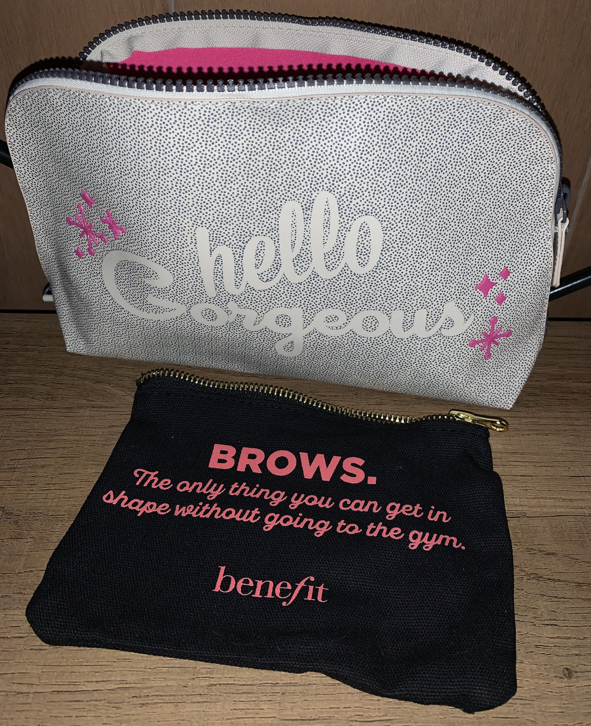 Makeup Cosmetic Bag Duo Set - Benefit Hello Gorgeous & Brows