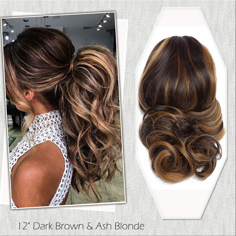 Fake Ponytail Clip-In Hair Extension Thick Natural Look 14 Inches