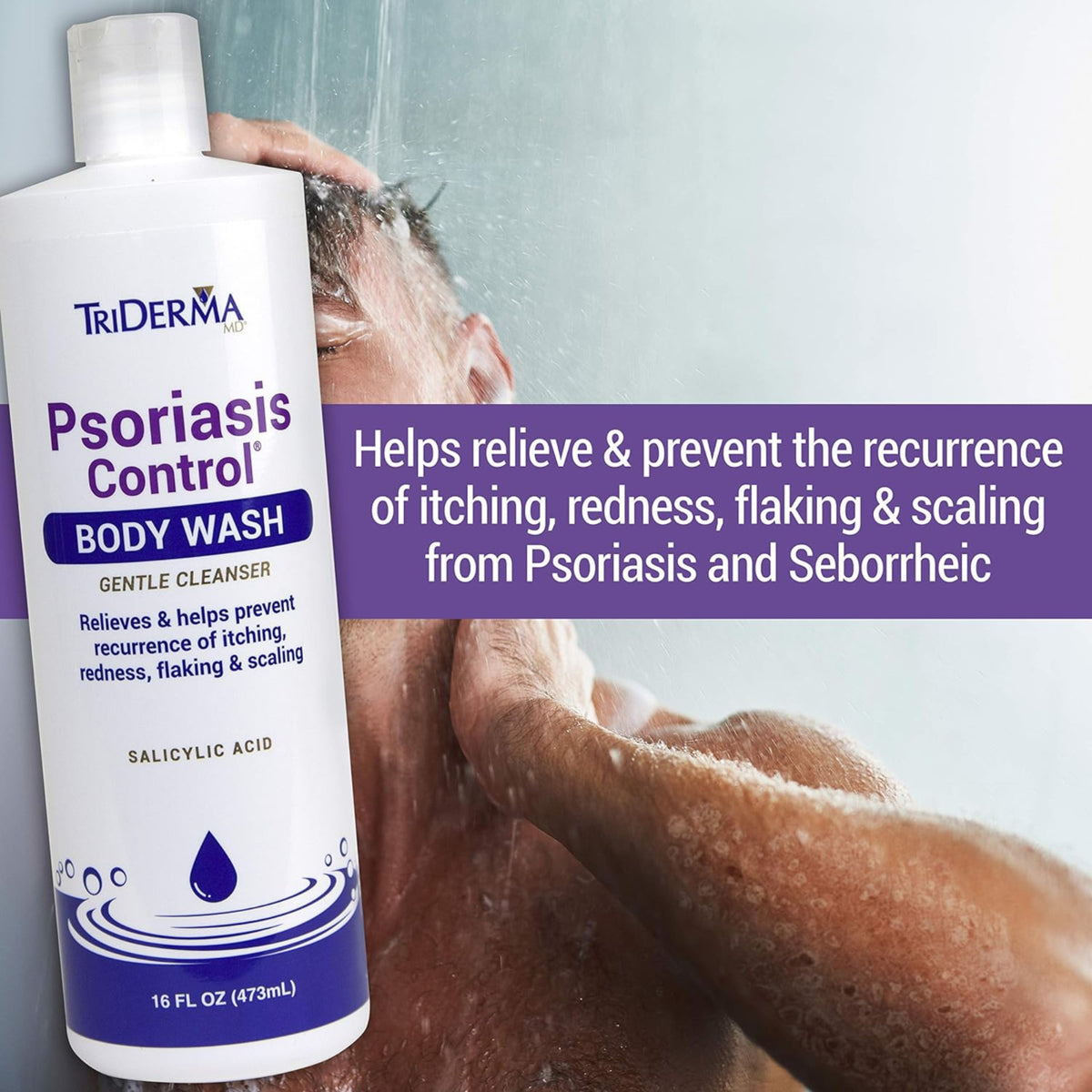 Psoriasis Control Body Wash with Salicylic Acid - Soothing 16 oz