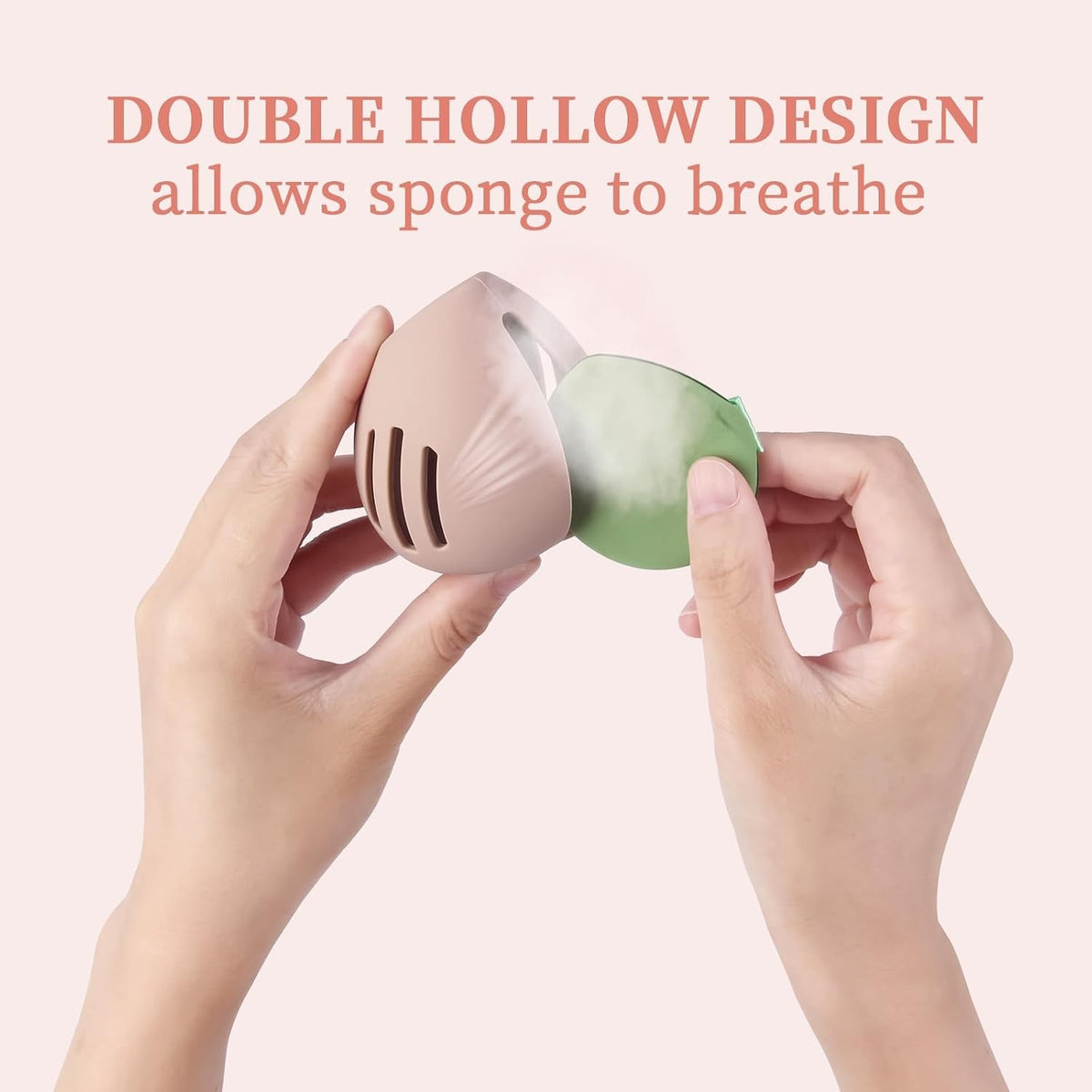 Travel Cosmetic Storage Case for Makeup Sponges - Egg-Shaped Silicone Holder