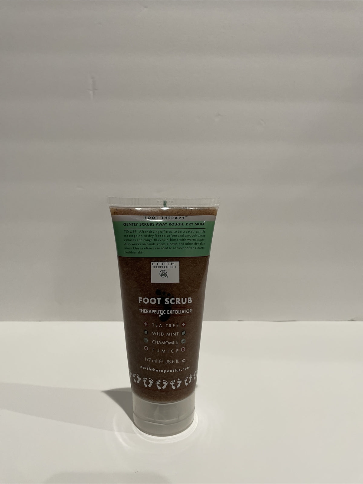 Earth Therapeutics Foot Scrub Therapeutic Exfoliator 6 oz With Tea