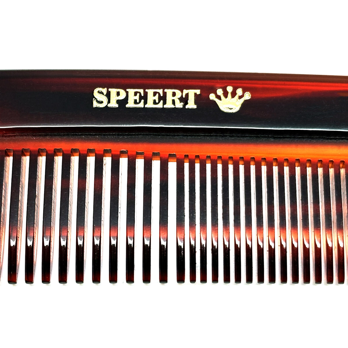 7-Inch Handmade Swiss Cellulose Acetate Comb Tort Brown Wide & Fine Tooth