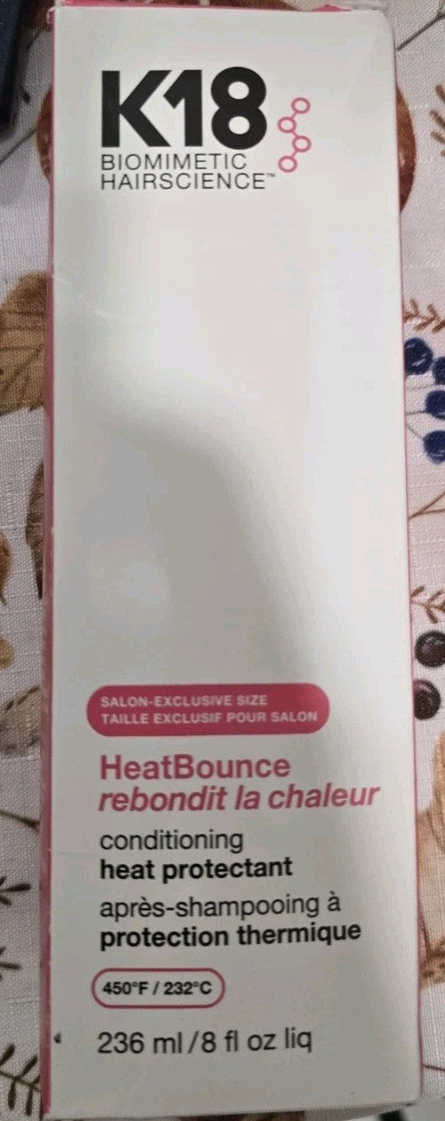 K18 HeatBounce Conditioning Heat Protectant Spray - 8 oz, Pack of 2
