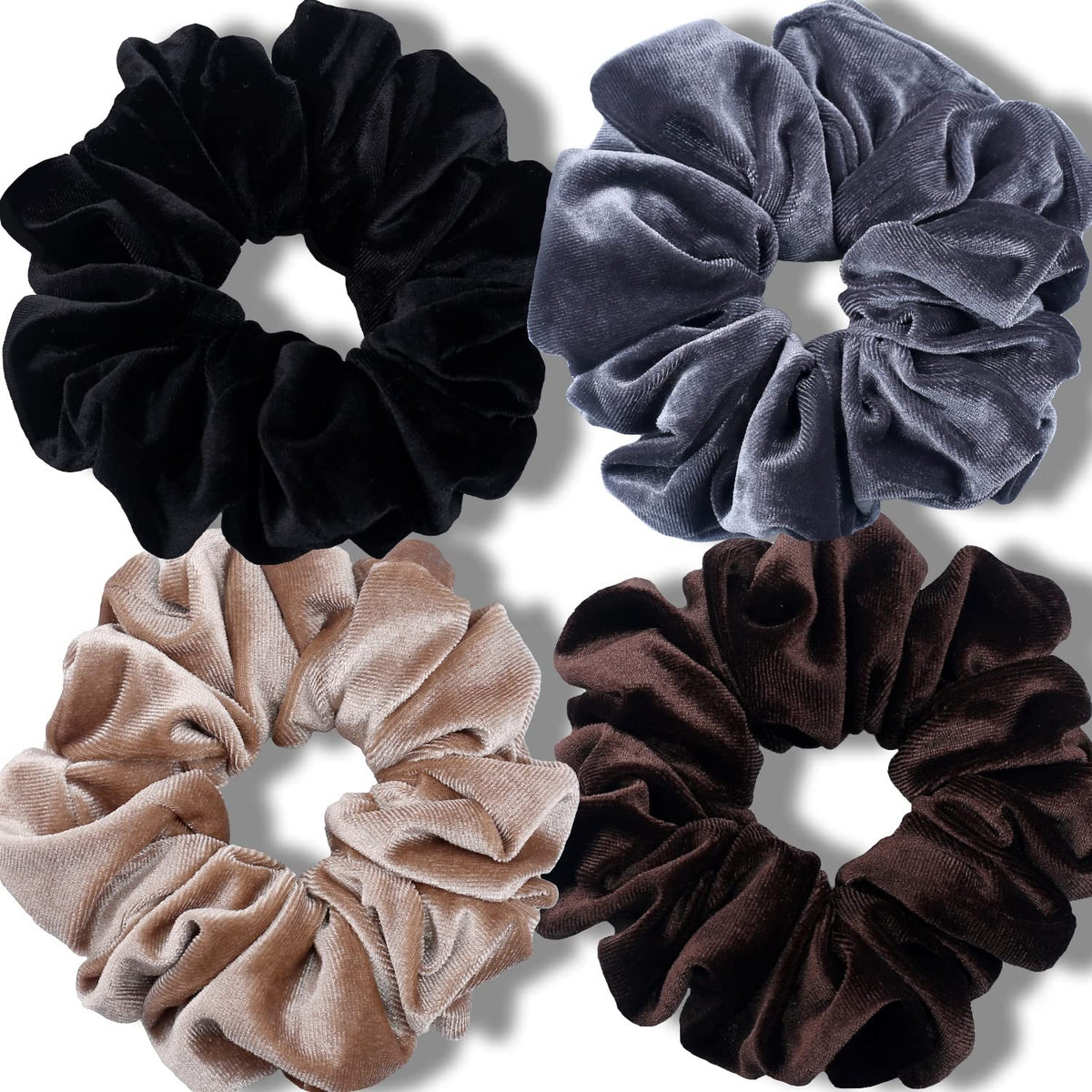 IVARYSS Extra Large Scrunchies for Women's 1 Count (Pack of 4),