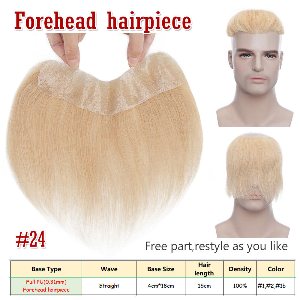 Men's Hair Replacement System Toupee Human Hair Skin V Loop - Natural-Looking Hairpiece