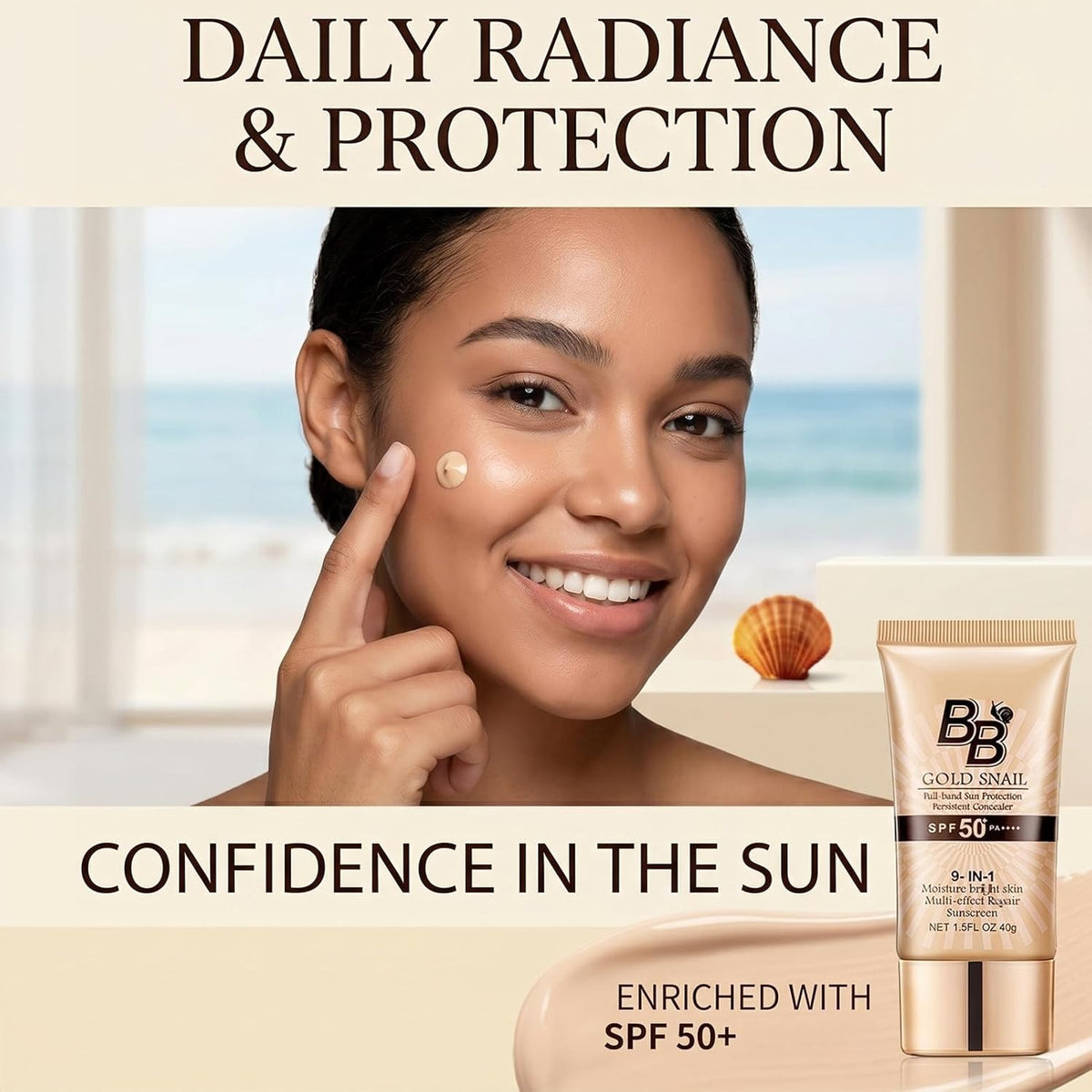 BB Cream Tinted Moisturizer SPF 50 PA++++ Full Coverage Face Foundation
