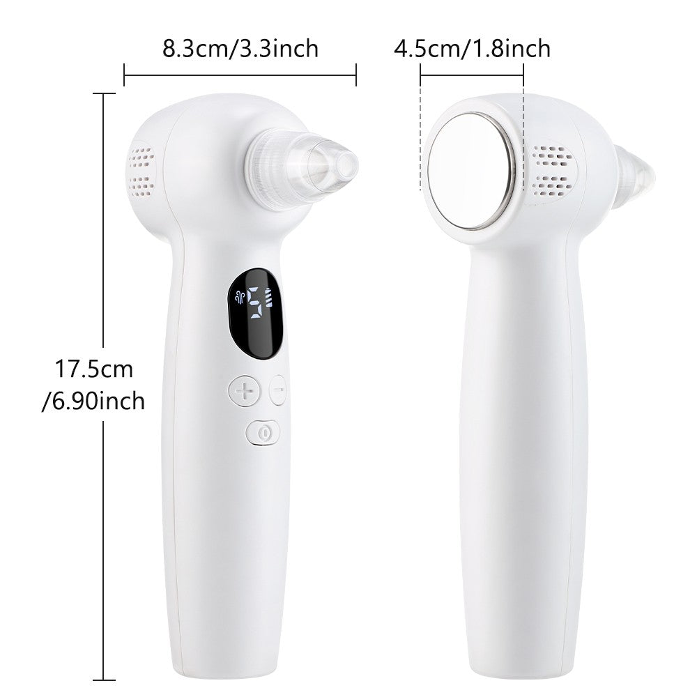 Electric Blackhead Remover Pore Vacuum with 4 Heads & Hot Compress