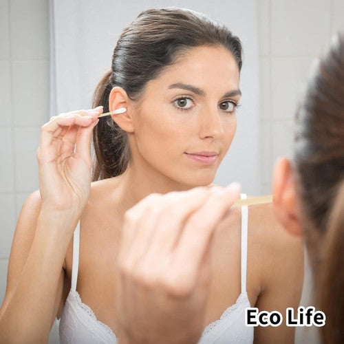Eco-Friendly Bamboo Cotton Swabs for Ear Care - 400 Count
