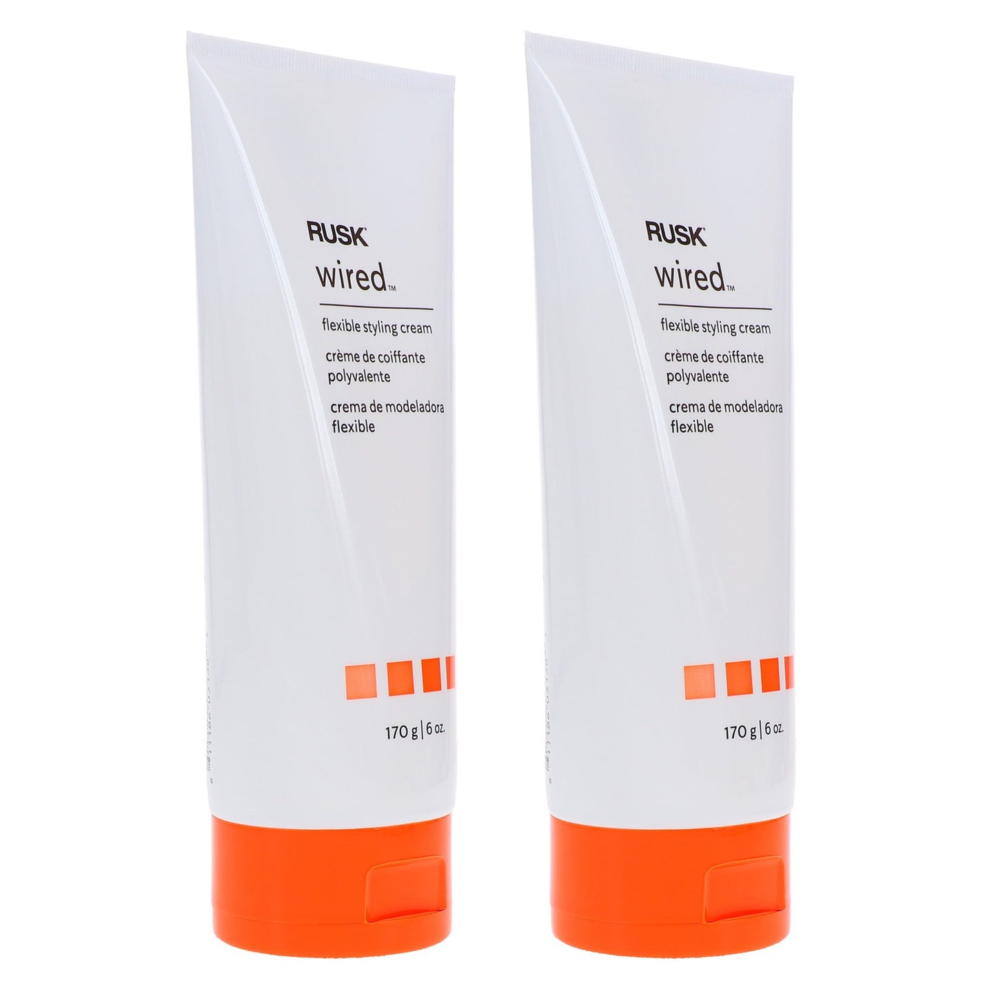 Rusk Wired Styling Cream 6 oz - 2 Pack for Flexible Hair Texture & Shine
