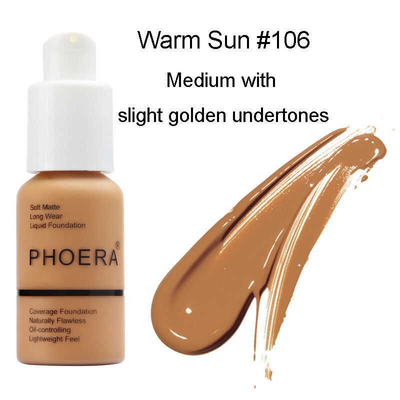 Full Coverage Matte Liquid Foundation for All Skin Types - Long Lasting & Waterproof