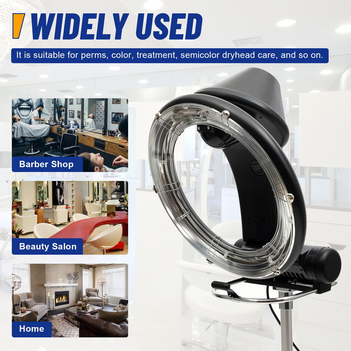 3-in-1 Infrared Hair Dryer & Roller Ball Color Processor for Salon Styling