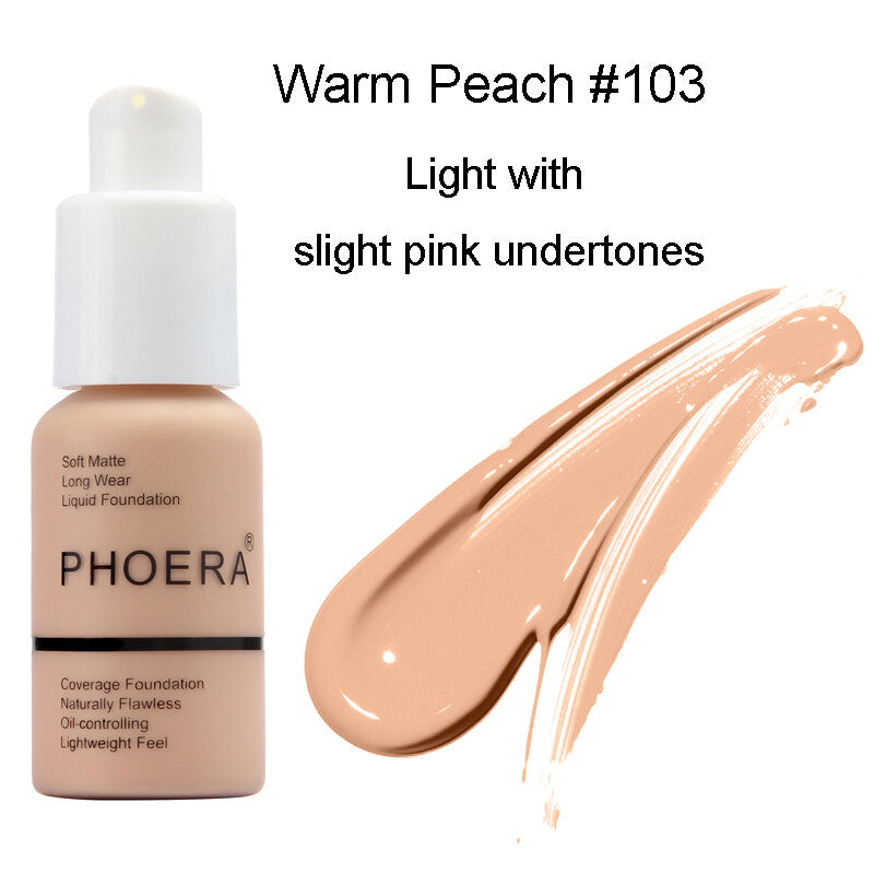 Full Coverage Matte Liquid Foundation for All Skin Types - Long Lasting & Waterproof