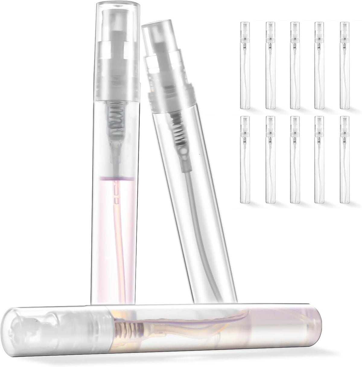 Mini Refillable Spray Bottles Set - 10 Pack, 5ml Fine Mist Travel Containers