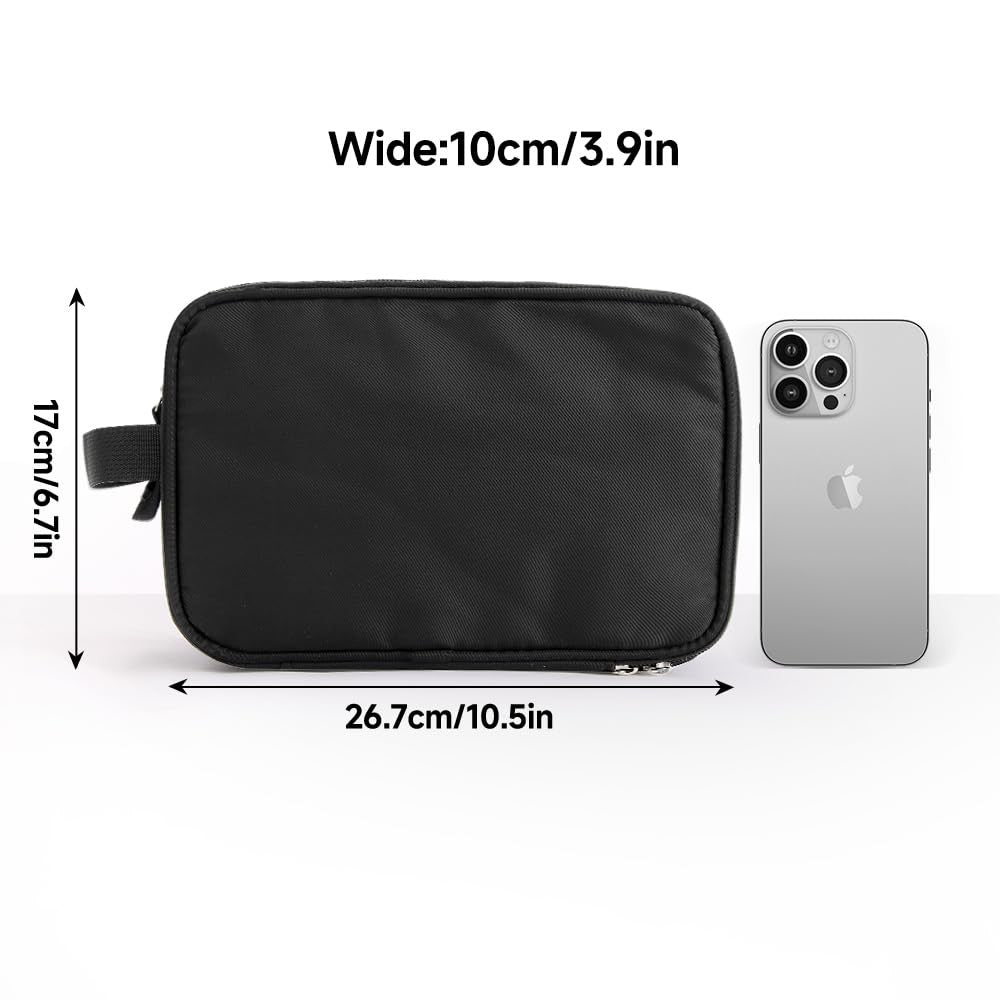 Large Capacity Water-Resistant Men’s Toiletry Bag with Hanging Design