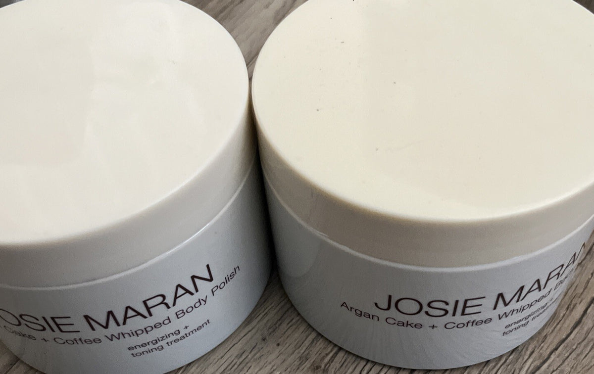 Josie Maran Argan Cake & Coffee Whipped Body Polish Set - Lavender Citrus & Unscented 10oz