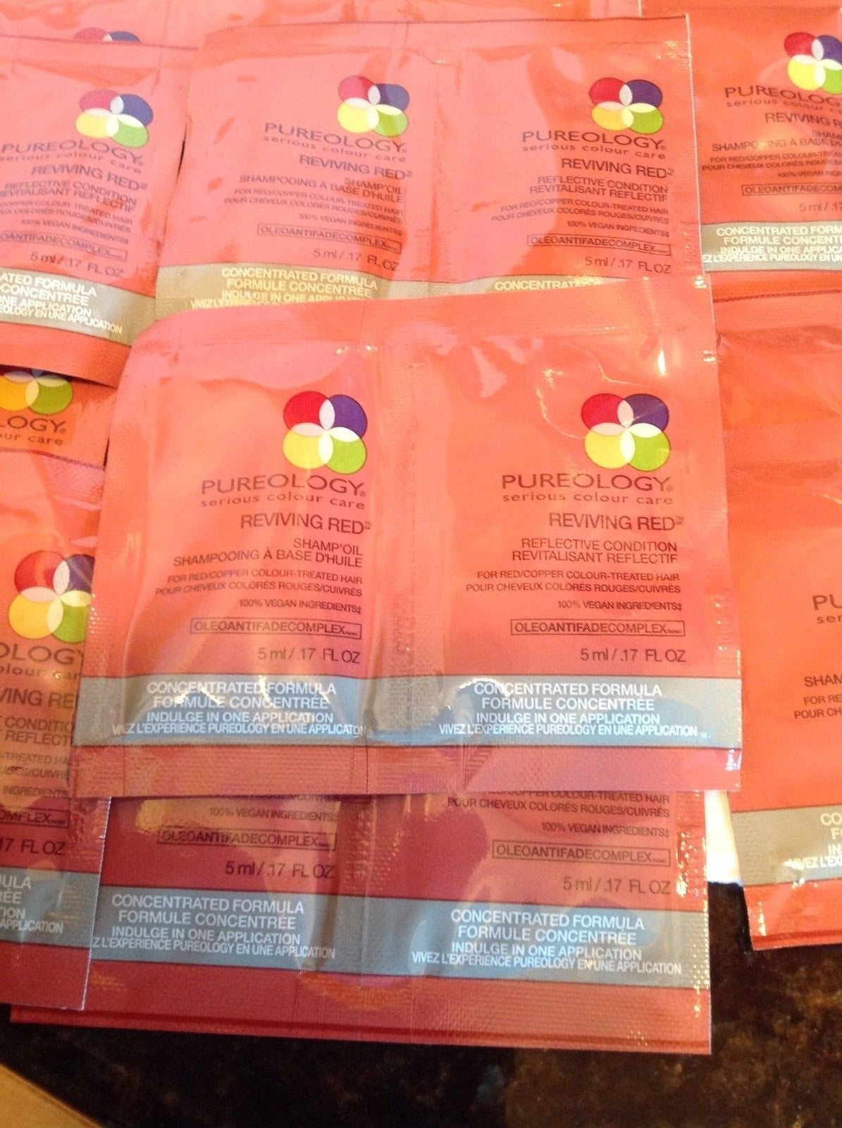 Reviving Red Shampoo & Conditioner Sample Pack - 18 Pcs