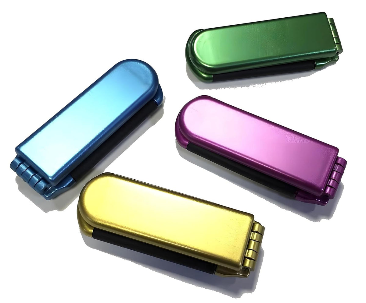 Travel Folding Hair Brush with Mirror - Compact Styling Brush Set