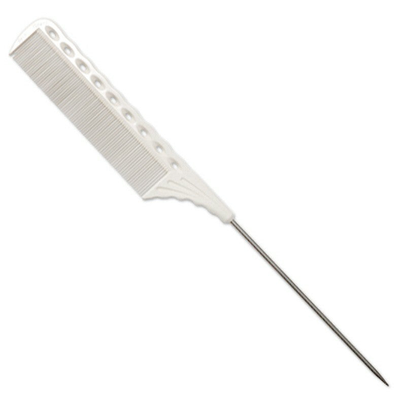 YS Park 116 Super Winding Pin Tail Grip Comb - White Hair Styling Tool