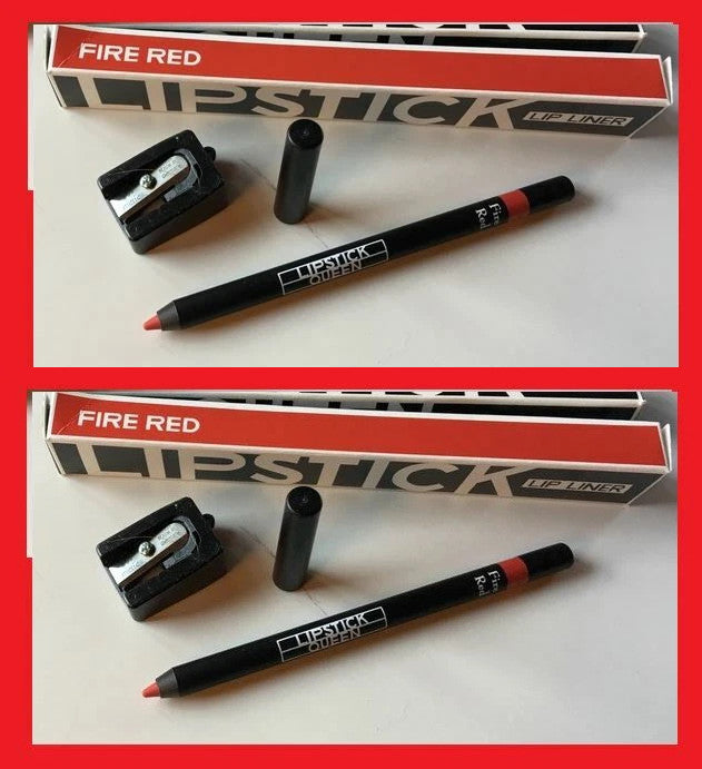 Lipstick Queen Lip Liner Pencil Long Lasting Bright Red 2 Pack - Fire Red