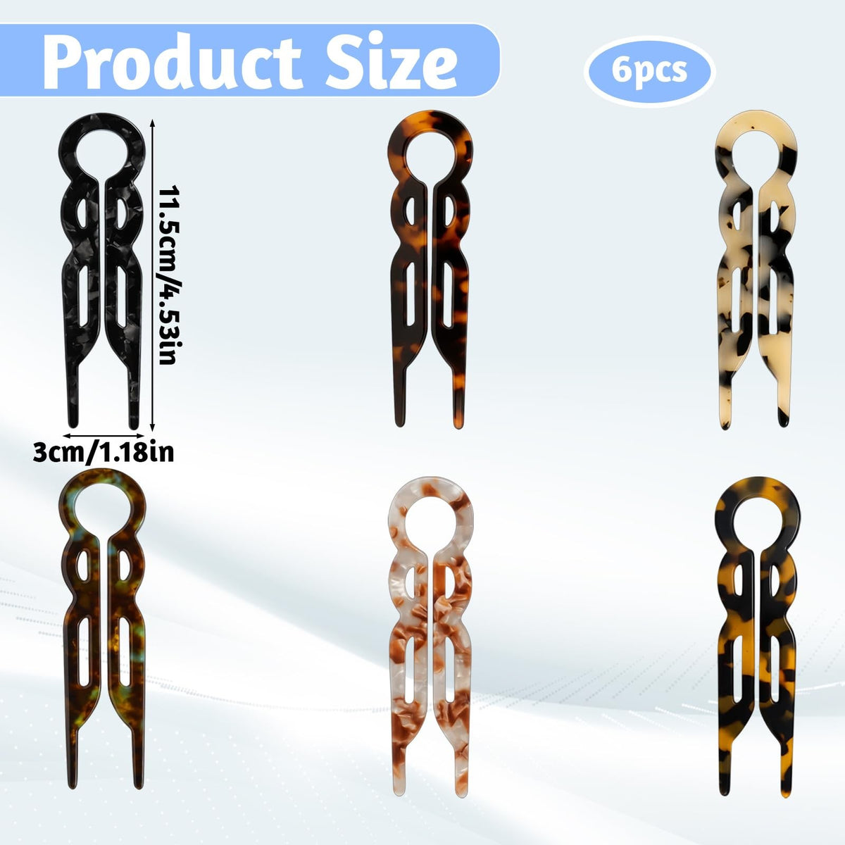 Prestige Hair Pin, 6 French Pins, U Shaped 1 Count (Pack of 6),