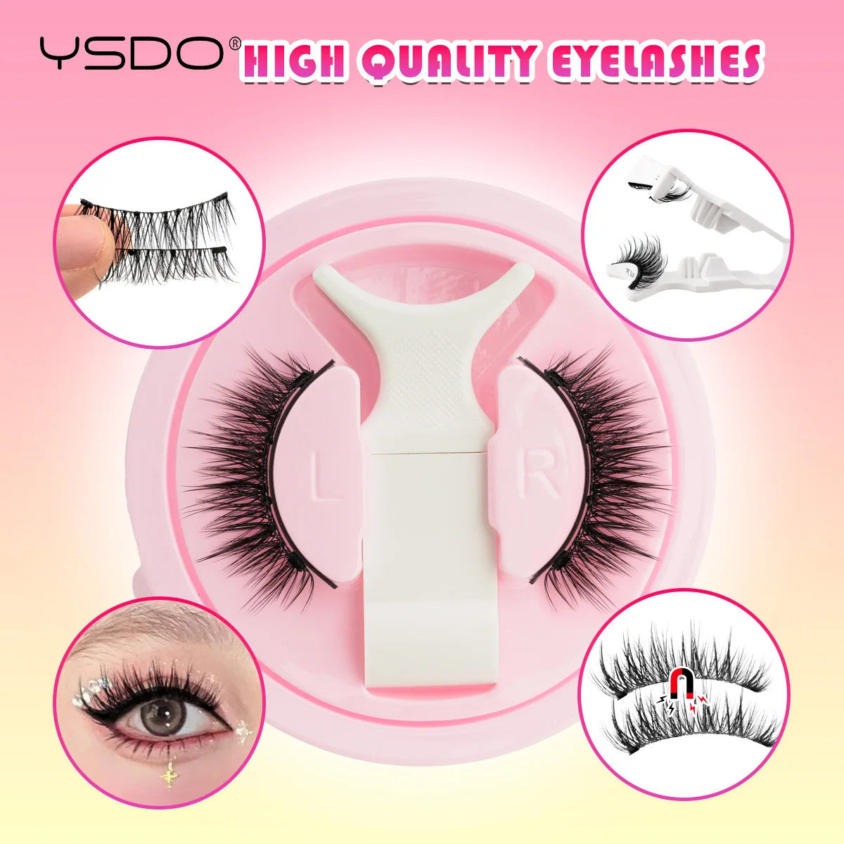 Magnetic 3D Mink Eyelash Kit - Reusable False Lash Set for Natural Look