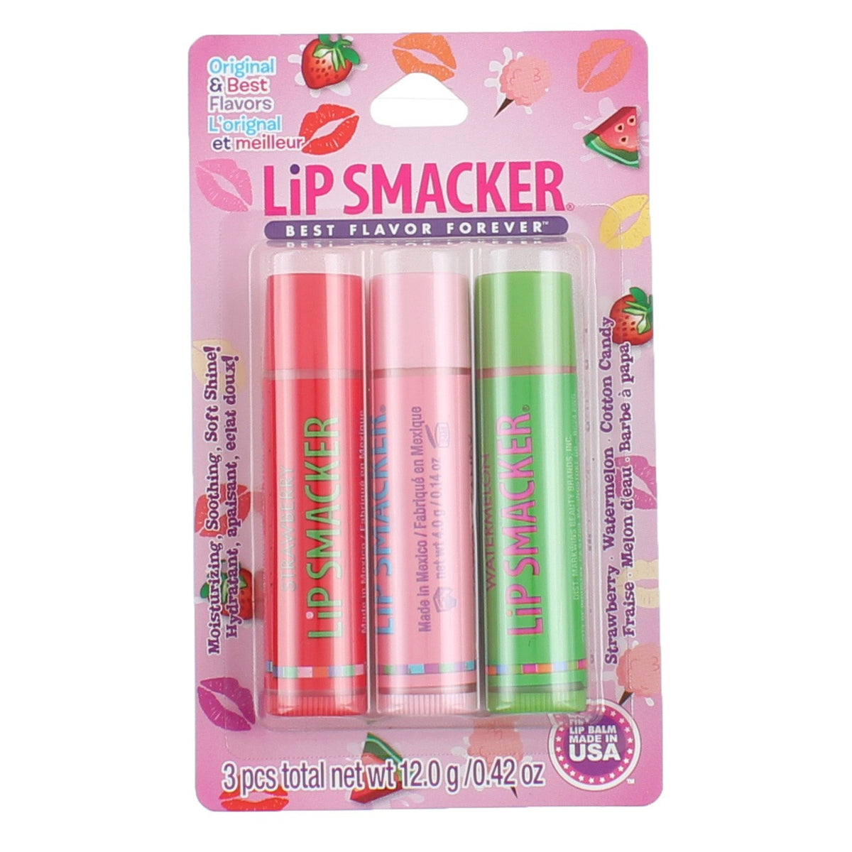 3 Pack Flavored Lip Balm Set - Moisturizing & Smoothing Lip Care