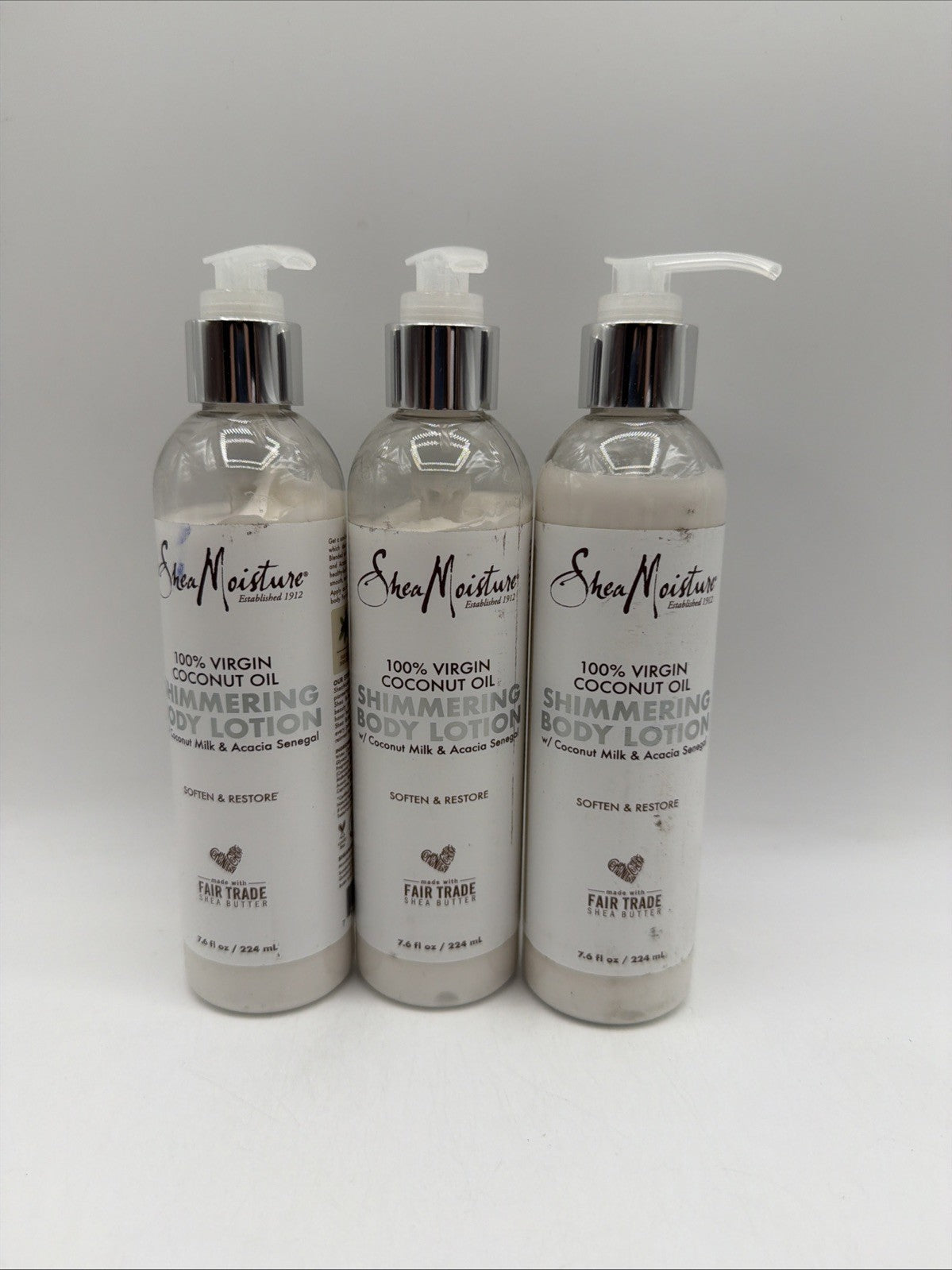 Coconut Oil Shimmering Body Lotion - 3 Pack