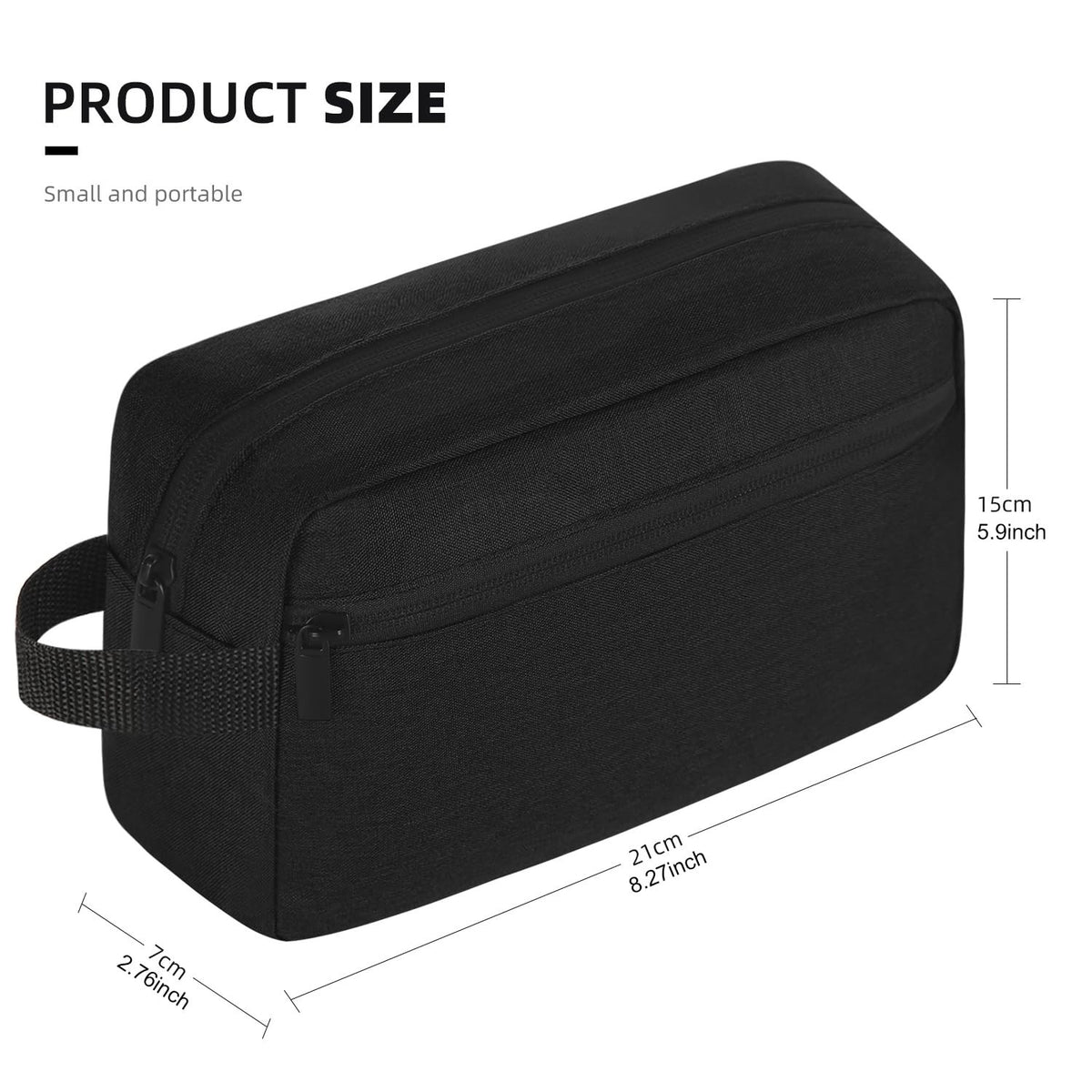 Travel Toiletry Bag Hanging Organizer Waterproof Cosmetic Pouch Black