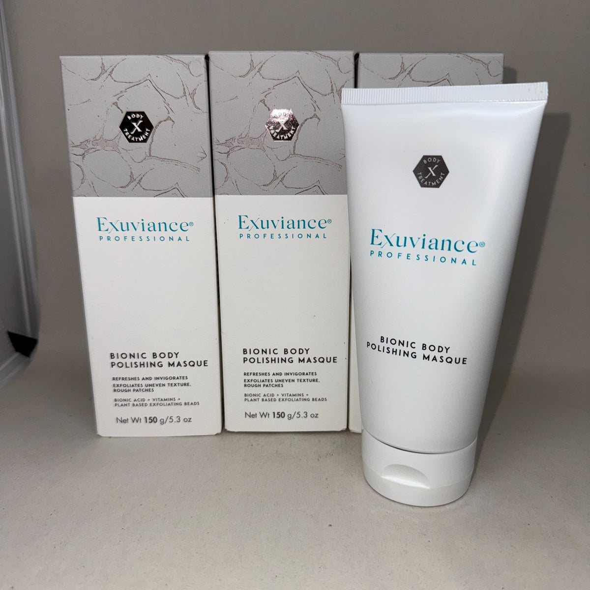 Exuviance Bionic Body Polishing Masque - 3 Pack, 5.3 oz Exfoliating Mask for Smooth Skin