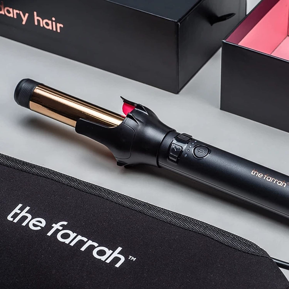 Automatic 1 Inch Curling Iron Wand with Tangle-Free Spin & Quick Heat