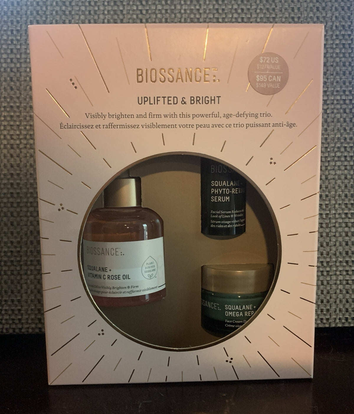 Vitamin C Rose Oil, Photo Retinol Serum & Omega Repair Cream - Hydrating Skincare Set