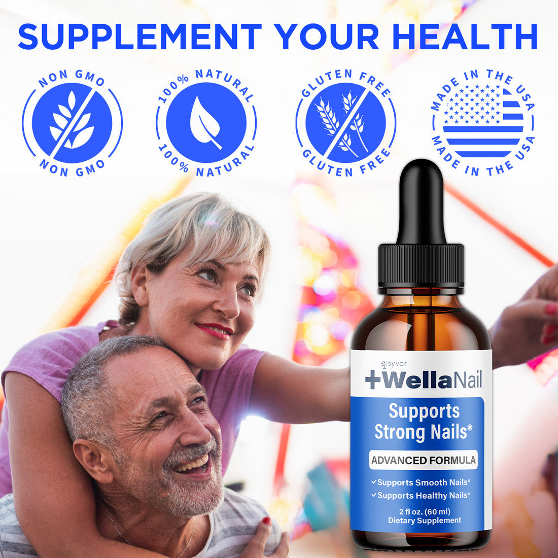 Nail Support Liquid Drops for Healthy Nails & Fungal Protection - 30 Servings