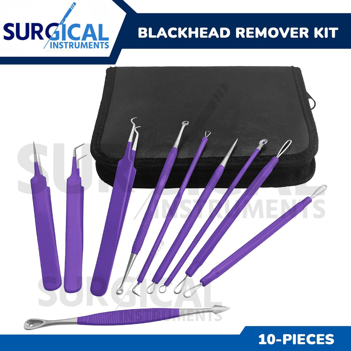Pimple Popper Tool Kit - Blackhead Remover Set for Acne Extraction