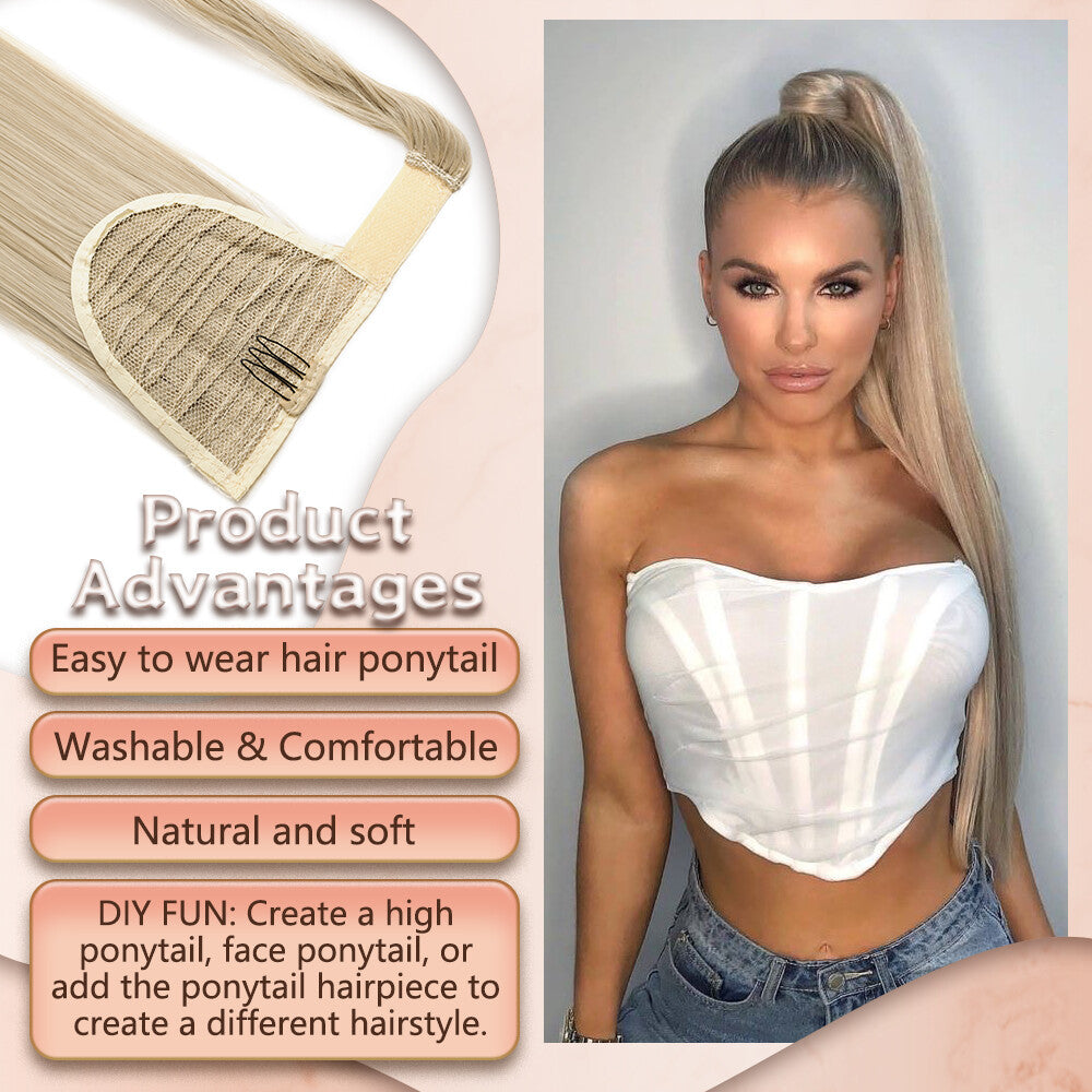 Thick Real Wrap Ponytail Hair Extensions - Mega Long & Natural Looking