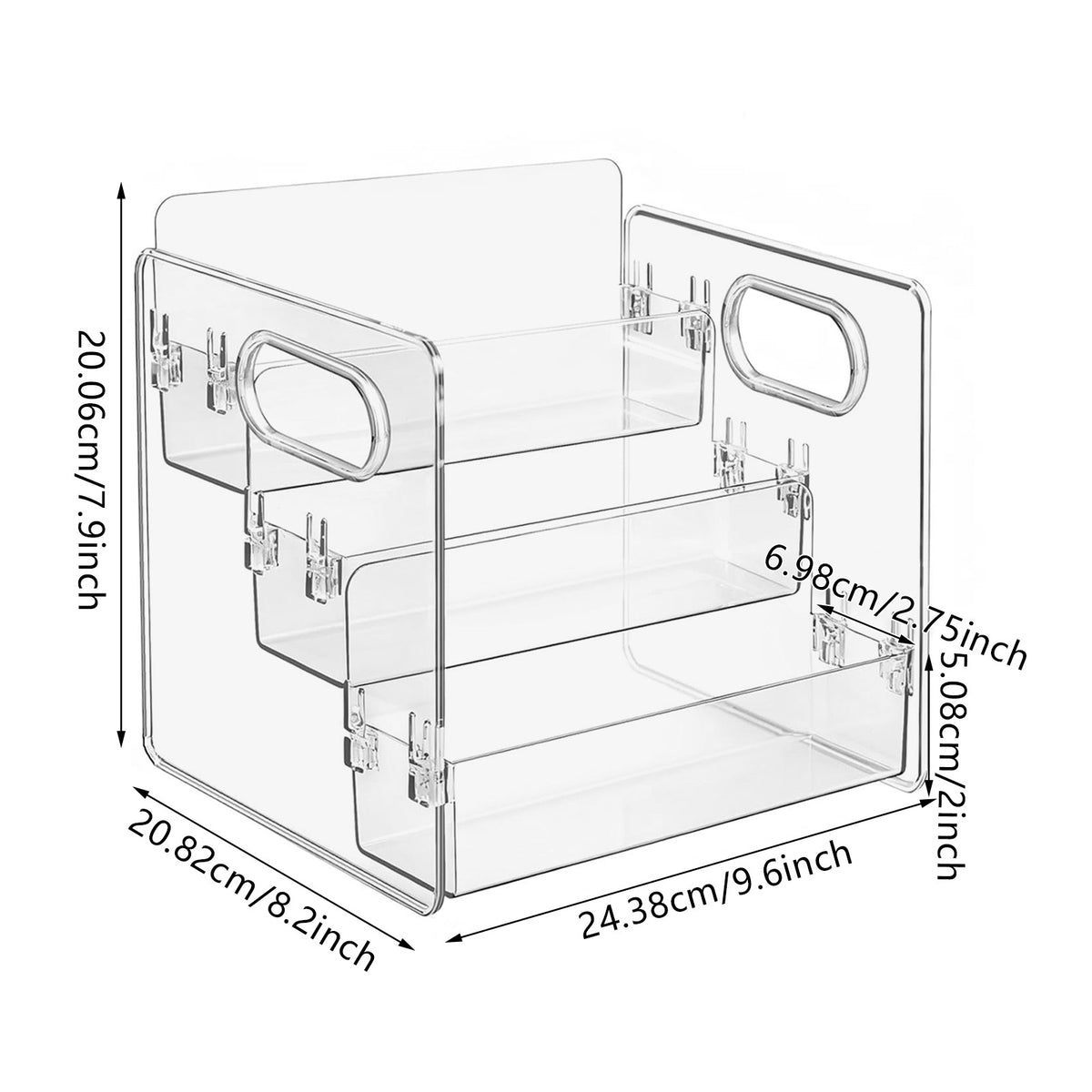 Bathroom Counter Cosmetic Organizer with 3 Tiers for Makeup & Skincare
