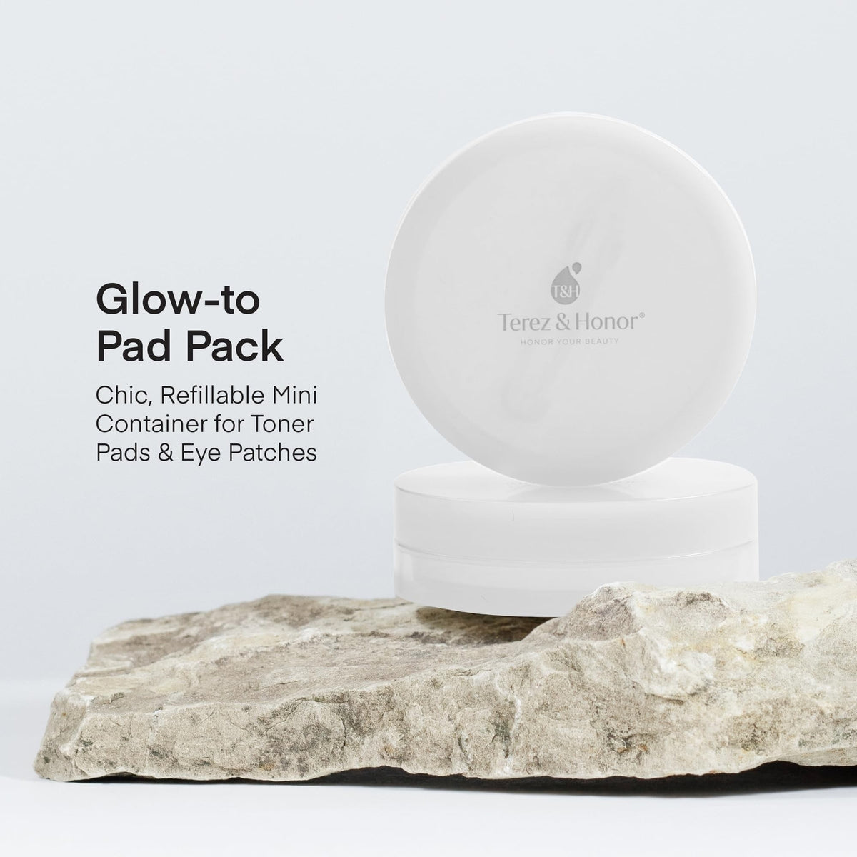 Travel Reusable Skincare Container for Toner Pads & Eye Patches - Leak Proof & Compact