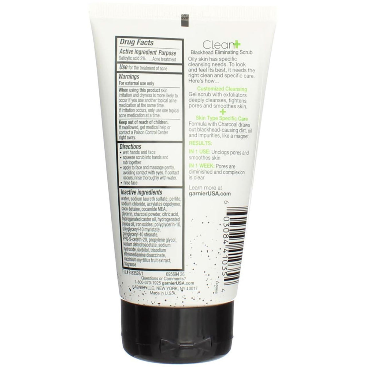 Blackhead-Removing Charcoal Face Scrub Pack - Oil-Free, Salicylic Acid, Oily Skin
