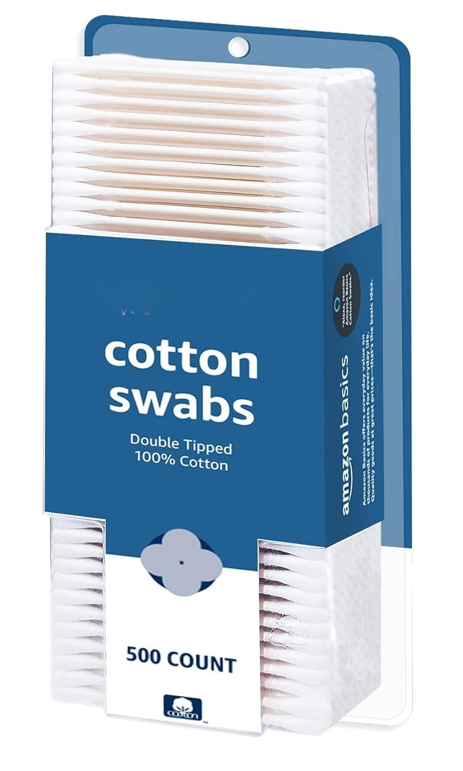 Cotton Swabs 500 Count Double-Tipped Soft Cotton for Baby & Beauty