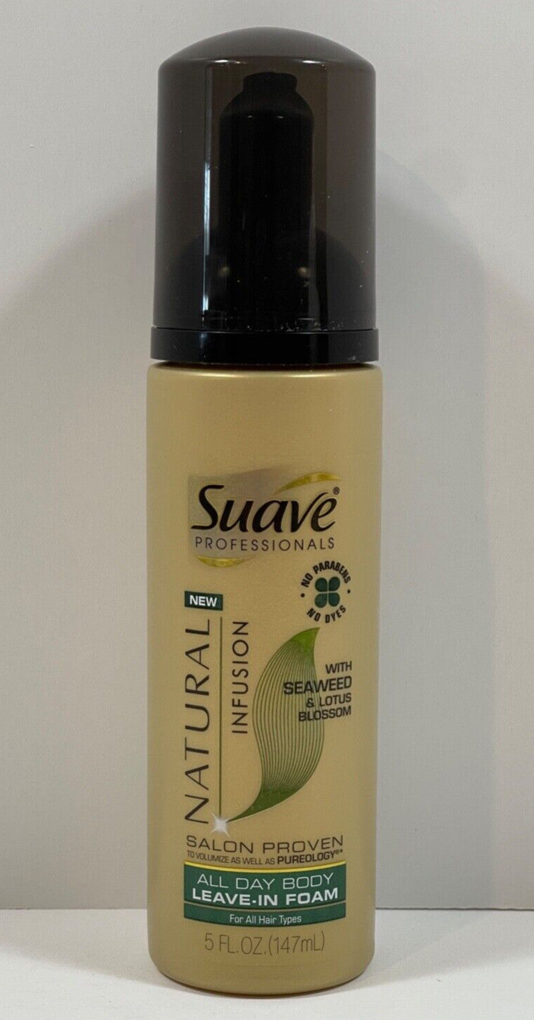 Suave Natural Infusion All Day Body Leave-In Foam - 5 oz