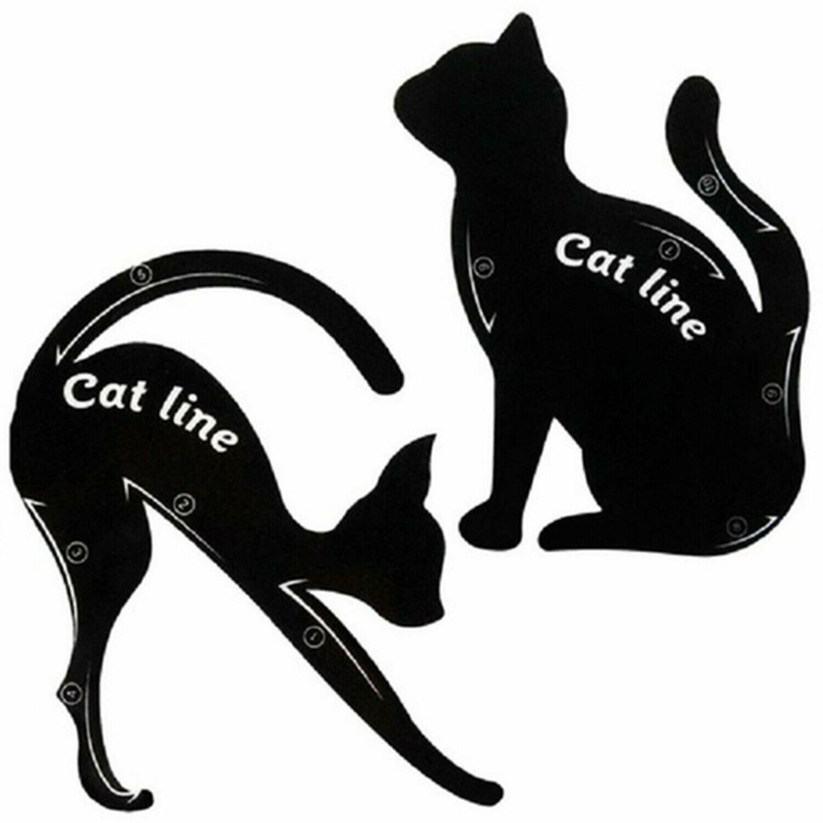 Cat Eyeliner & Eyeshadow Stencil Set with Multiple Effects - 2/4/6 Pack